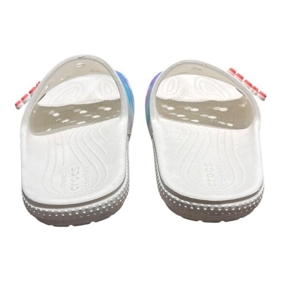 Crocs | Classic Tie Dye‎ Multi Color Graphic Slides M 3 W 5 - Picture 6 of 10